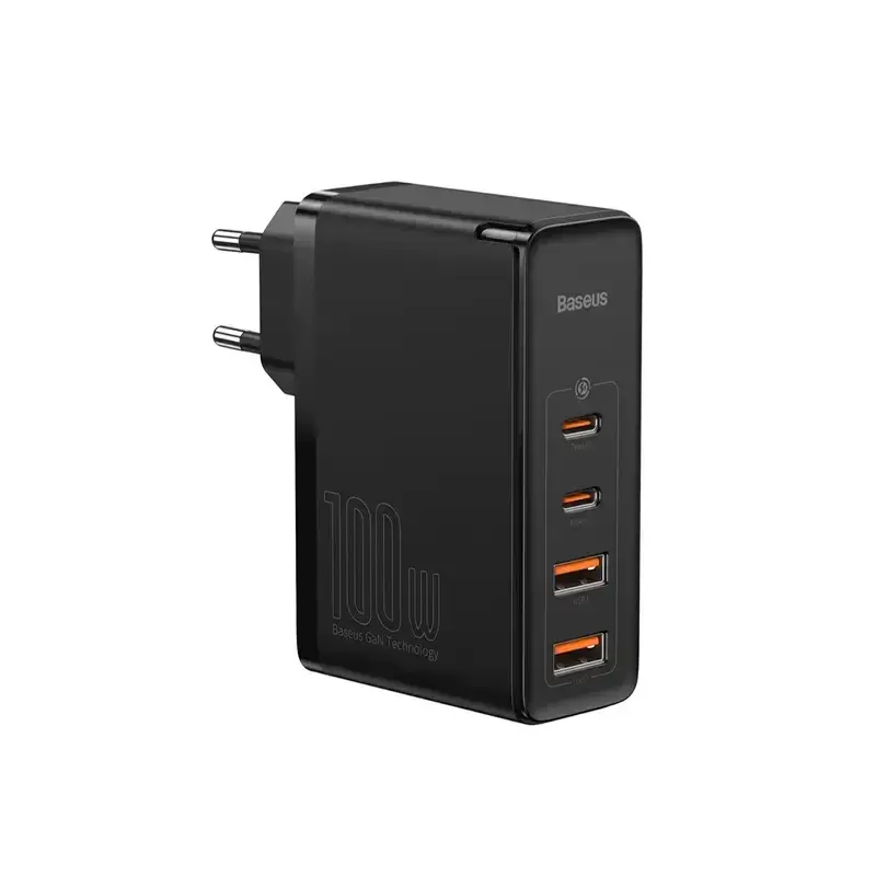 شارژر دیواری باسئوس GaN2 Pro Quick Charger 2c+2u 100w EU ccgan2p-l01